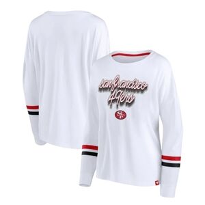 NWT San Francisco 49ers Fanatics Retro Style Power Long Sleeve T-Shirt White S